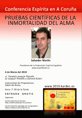 Conferencia espírita en A Coruña